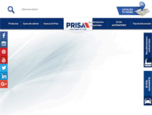 Tablet Screenshot of prisa.com.mx